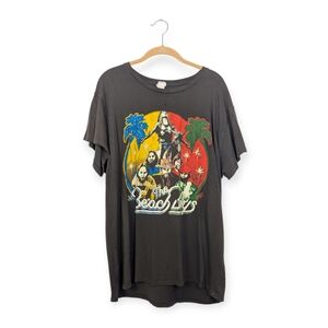 MadeWorn Charcoal The Beach Boys Graphic Band T-Shirt Distressed USA Size XXL